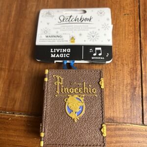 Disney Parks 2025 Pinocchio Book Musical Sketchbook Ornament New